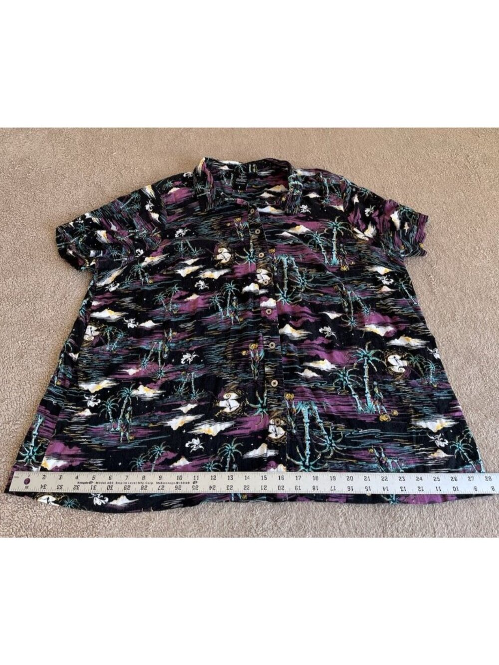Disney Nightmare Before Christmas Torrid 3 Camp Hawaiian Shirt Jack Zero Sally - Picture 8 of 16